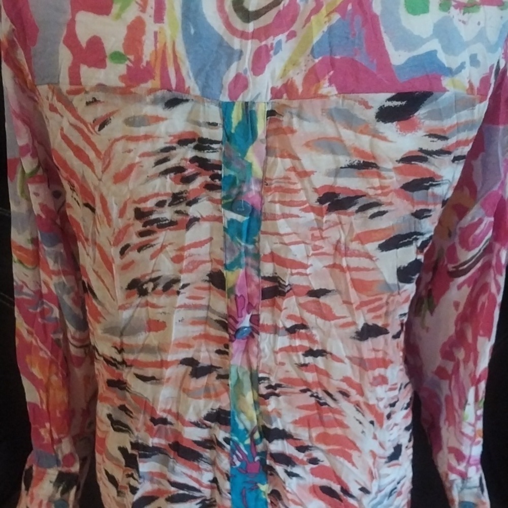 Tropical Long Sleeve Button Down Shirt - Picture 6 of 8